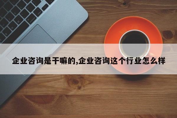 企业咨询是干嘛的,企业咨询这个行业怎么样
